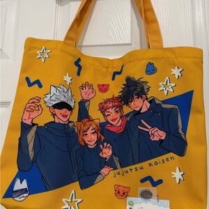 Jujutsu Kaisen Yellow Tote Bag
